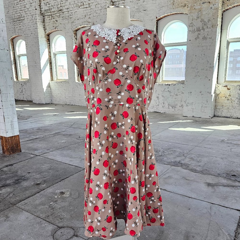 Hell Bunny Vixen Apple Blossom Dress 3XL